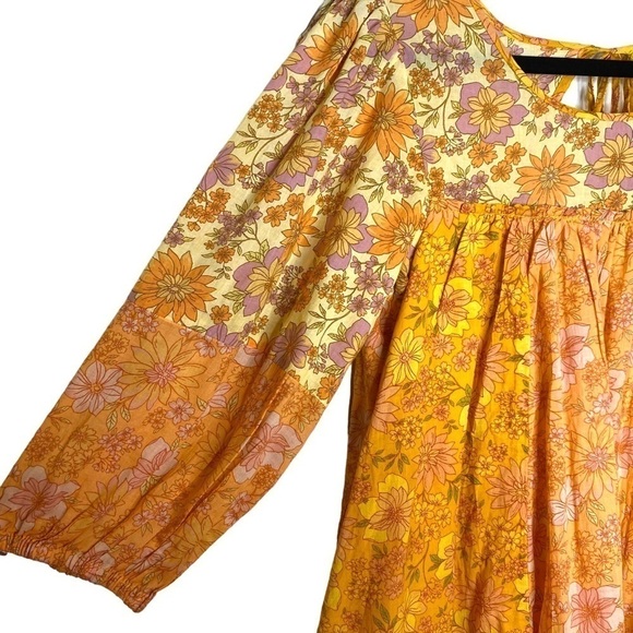 AMERICAN Eagle Puff Sleeve Floral Printed Dress - Picture 8 of 15